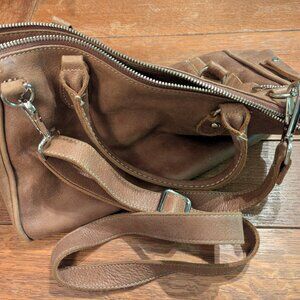 Roots Tribal Leather Crossbody Purse